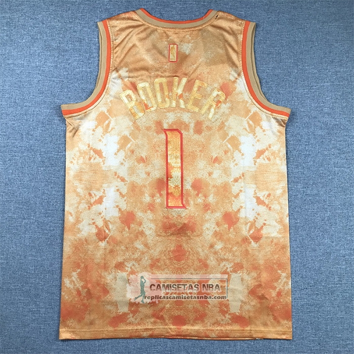Camiseta Phoenix Suns Devin Booker NO 1 Select Series 2023 Naranja